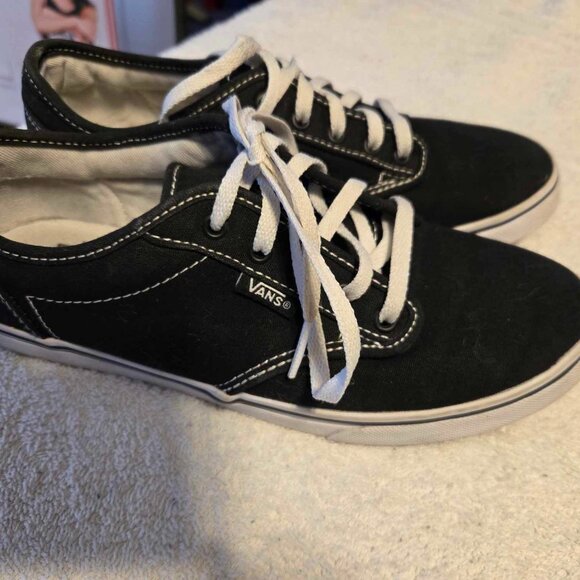 Vans Era shoe sneaker women size 6 US excellent condition black canvas - Picture 4 of 7